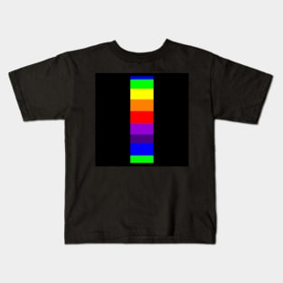 The Letter I in Rainbow Stripes Kids T-Shirt